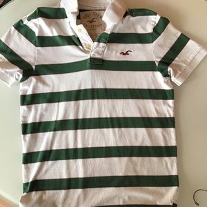 🌵Hollister SS Polo striped with2Button Colar L